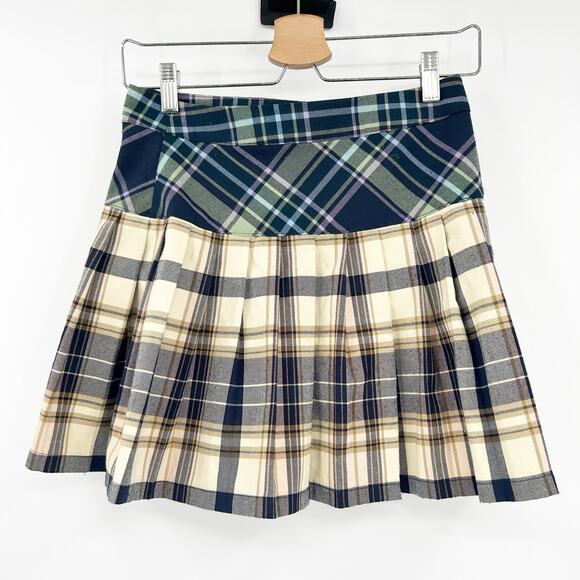 Urban Outfitters UO Womens Preppy Academia Tartan Plaid Pleated Mini Skirt Small - Picture 7 of 7